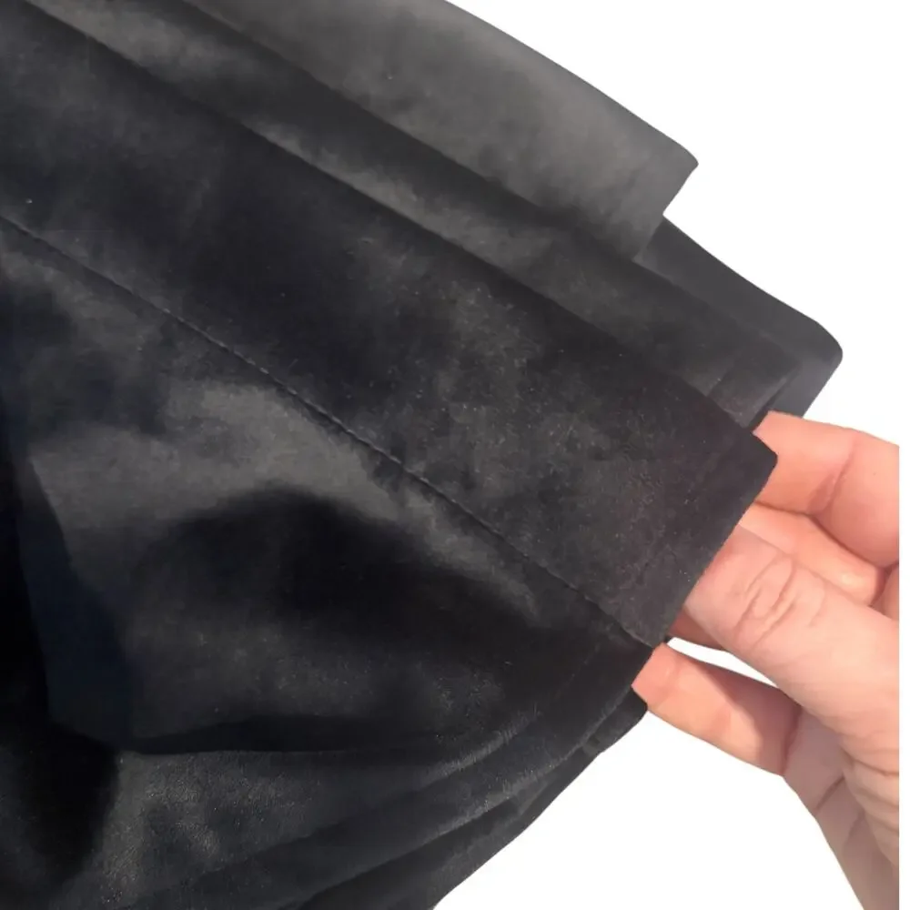 Luxury Black Velvet Blackout Curtains 84